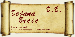 Dejana Brčić vizit kartica